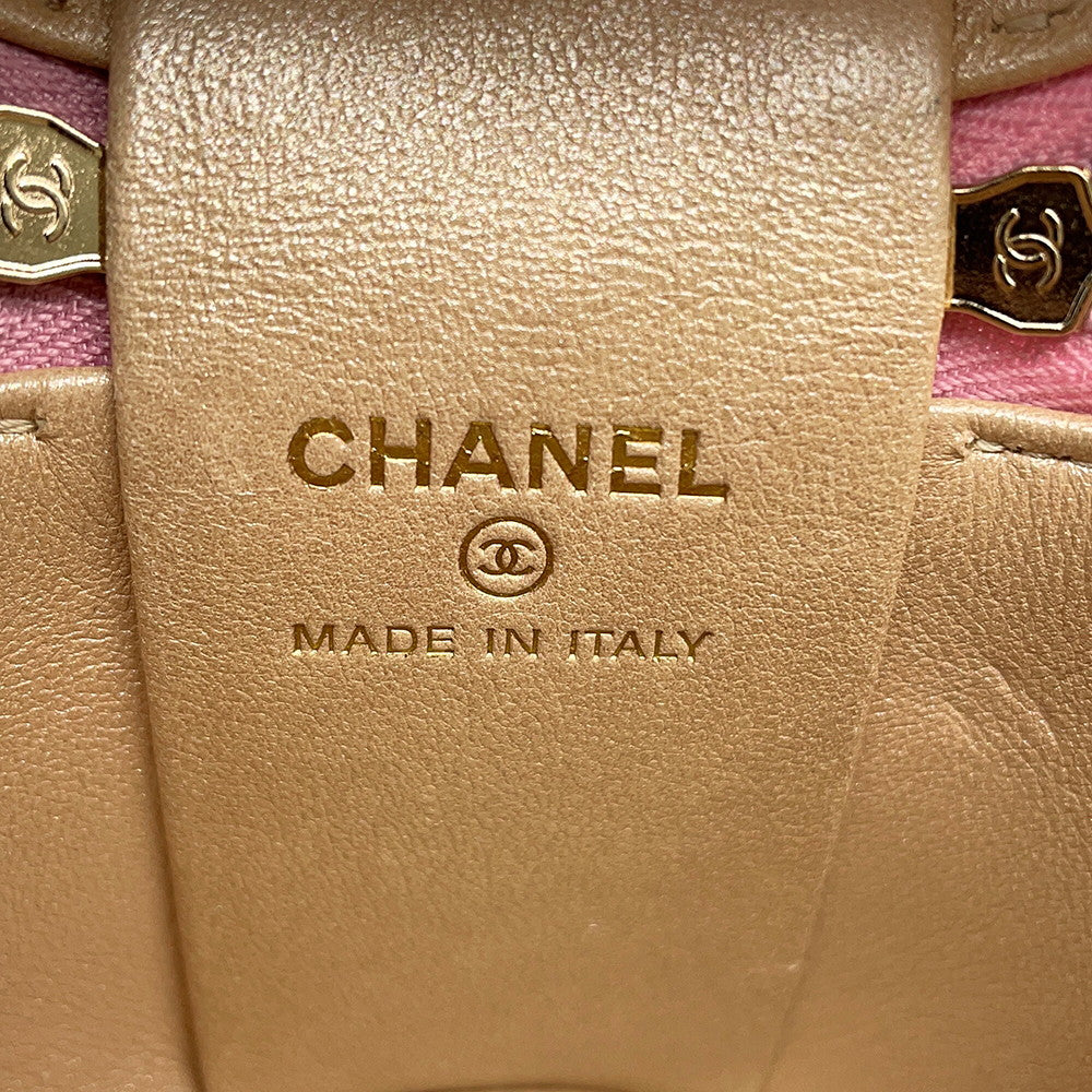 CHANEL Matelasse Vanity Bag PinkAP2730 Lambskin