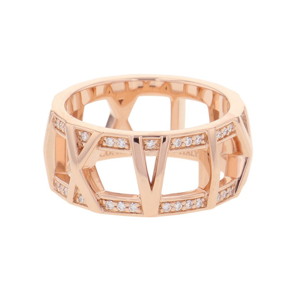 TIFFANY&Co. Atlas X Open Ring Size Approximately No. 12 18K Pink Gold