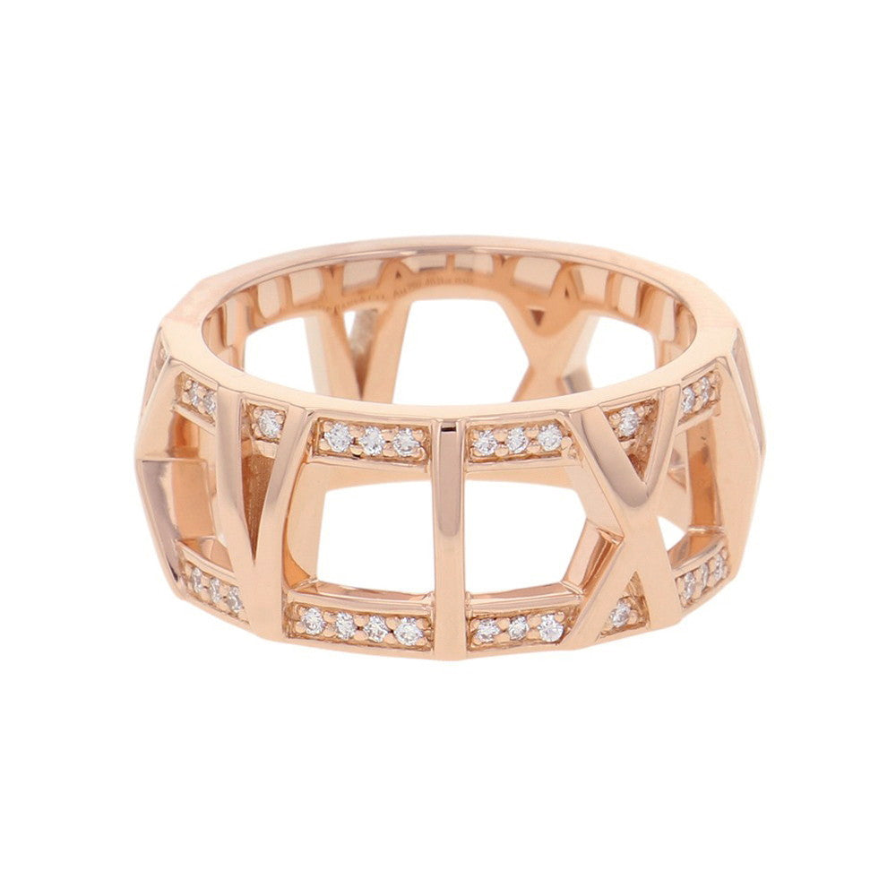 TIFFANY&Co. Atlas X Open Ring Size Approximately No. 12 18K Pink Gold