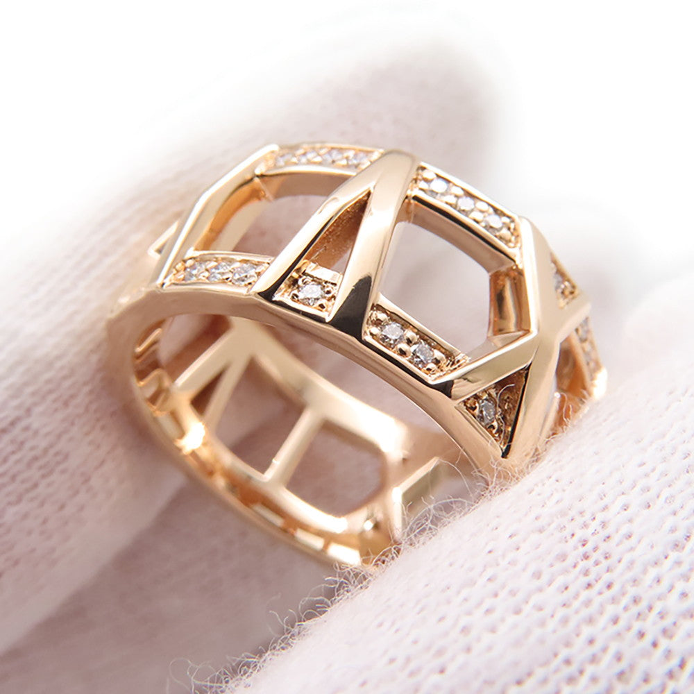 TIFFANY&Co. Atlas X Open Ring Size Approximately No. 12 18K Pink Gold
