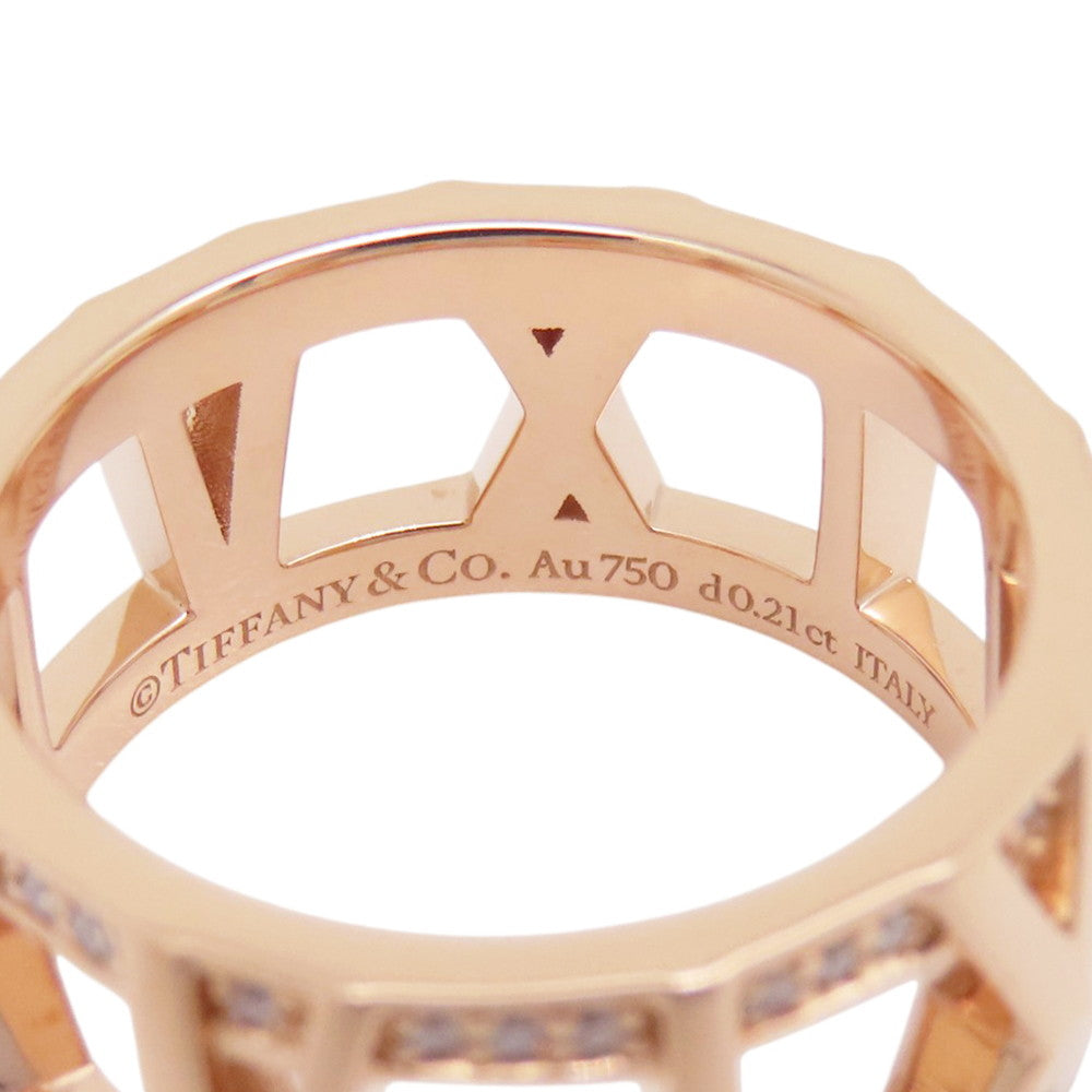 TIFFANY&Co. Atlas X Open Ring Size Approximately No. 12 18K Pink Gold