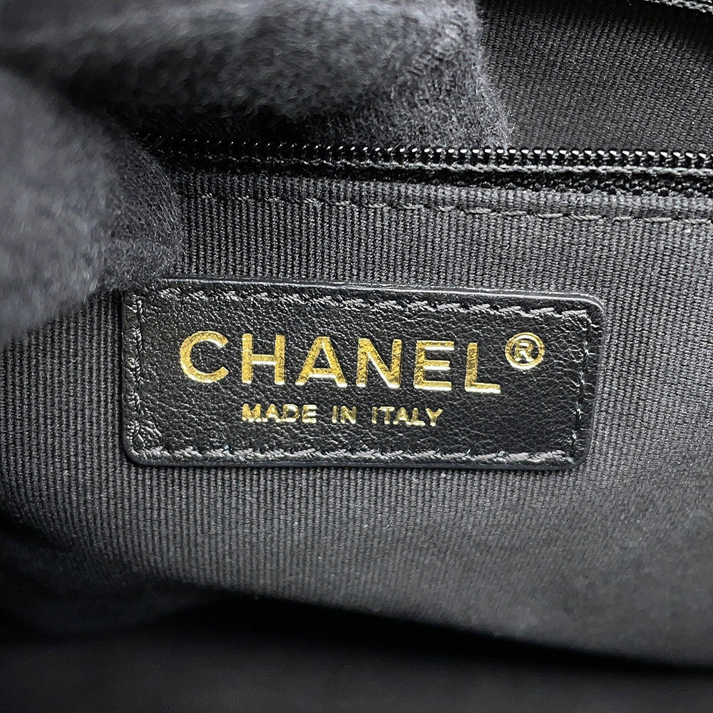 CHANEL Matelasse 2-Way Shopping Bag BlackAS3969 Patent Leather