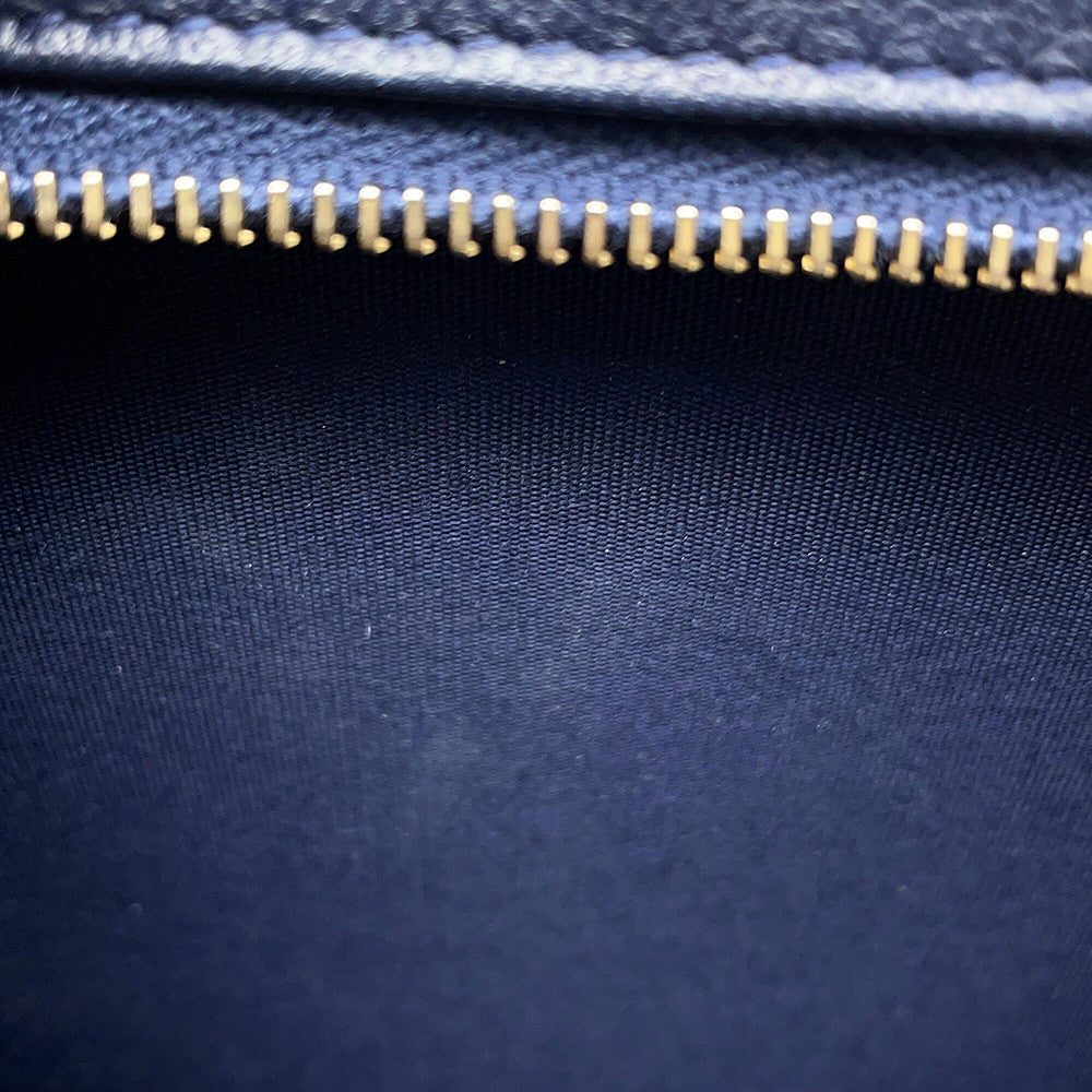 CHANEL Matelasse ChainShoulder Mini Bag Navy Lambskin