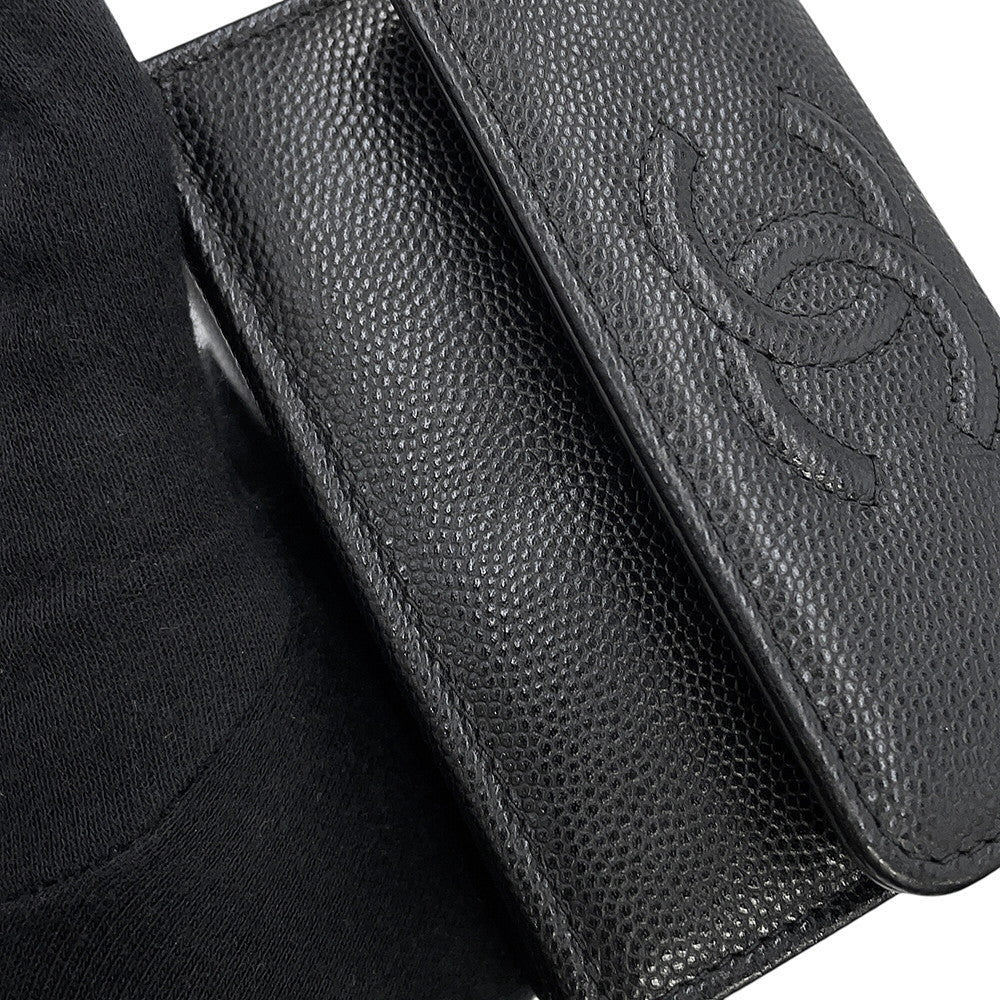 CHANEL CC Logo Small Flap Wallet BlackAP4655-B20633-94305 Caviar Leather