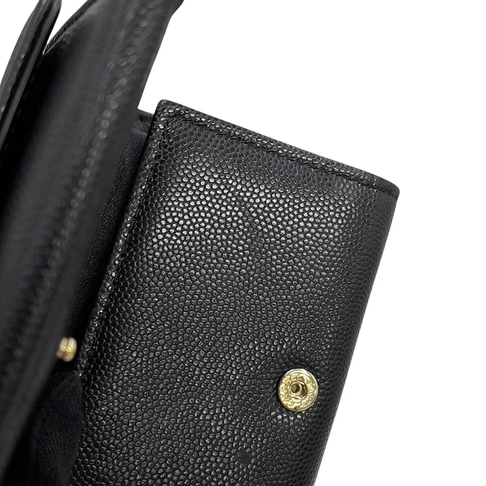 CHANEL CC Logo Small Flap Wallet BlackAP4655-B20633-94305 Caviar Leather