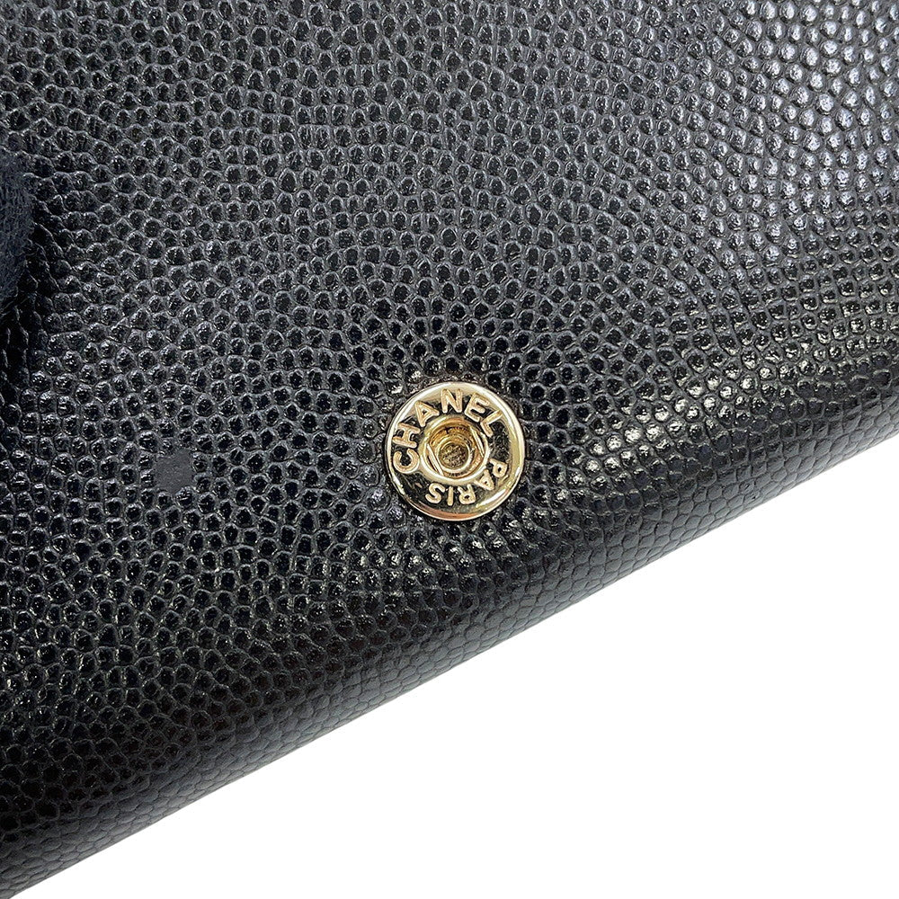 CHANEL CC Logo Small Flap Wallet BlackAP4655-B20633-94305 Caviar Leather