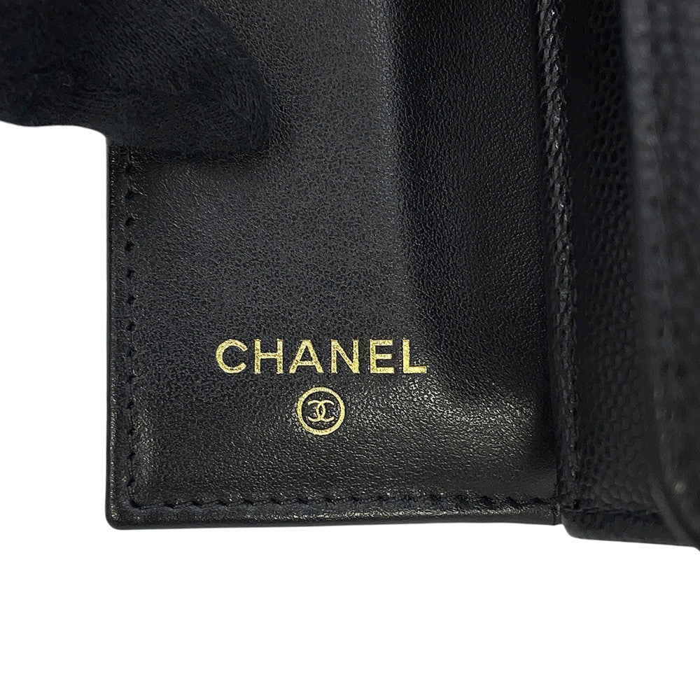 CHANEL CC Logo Small Flap Wallet BlackAP4655-B20633-94305 Caviar Leather