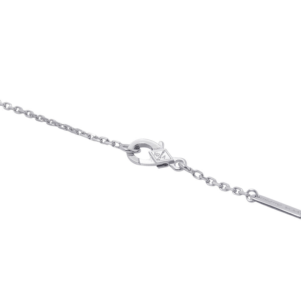 Van Cleef & Arpels Rose de Noël Clip Pendant Size SmallVCARD30400 18K White Gold