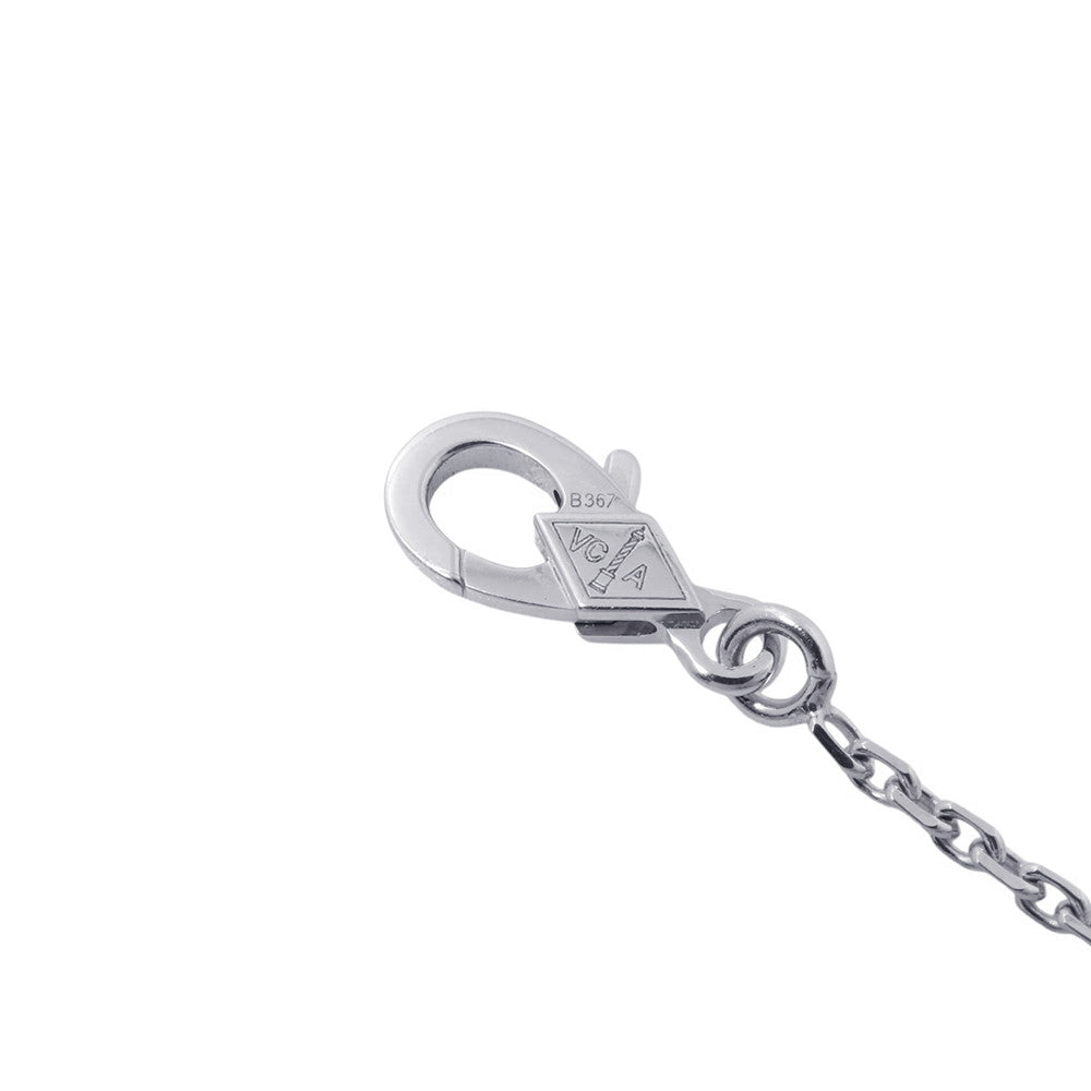 Van Cleef & Arpels Rose de Noël Clip Pendant Size SmallVCARD30400 18K White Gold
