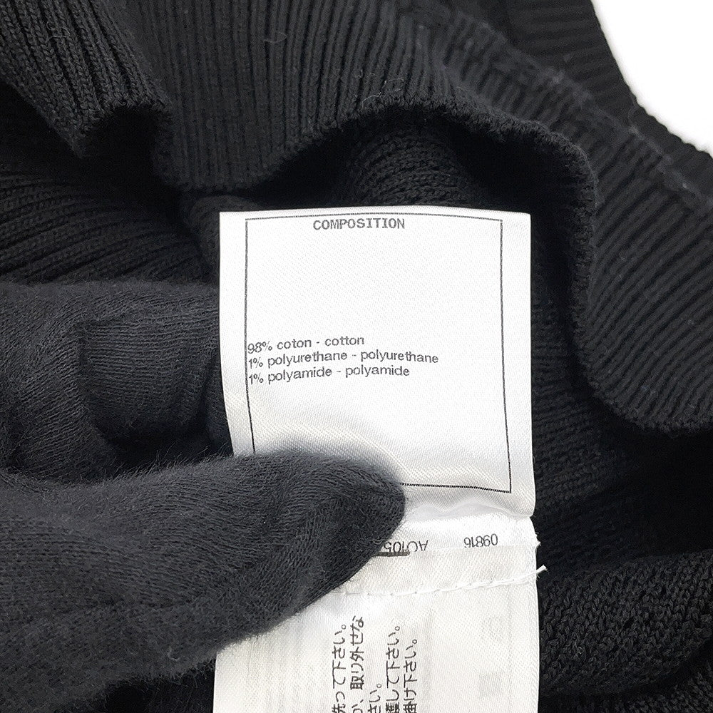 CHANEL CC Logo Button Rib Knit Vest Top Size 38 BlackP70420-K10048-94305 Cotton98% Polyurethane1% Polyamide1%