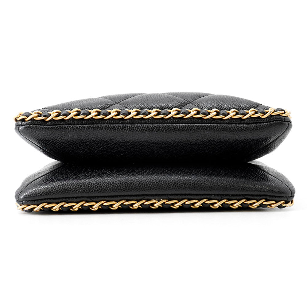 CHANEL Matelasse ChainShoulder Bag BlackAS3470 Caviar Leather