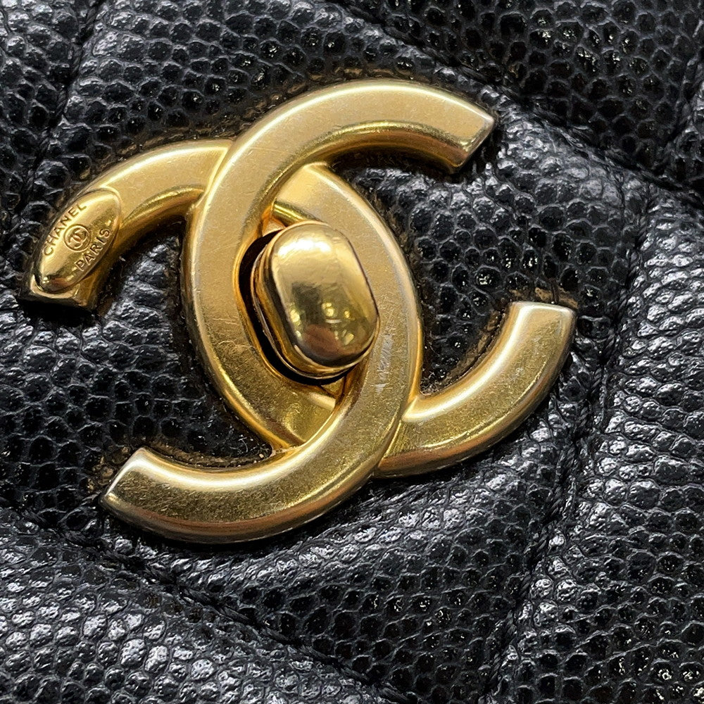 CHANEL Matelasse ChainShoulder Bag BlackAS3470 Caviar Leather