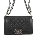 CHANEL Boy Chanel ChainShoulder Bag BlackA67085 Caviar Leather Size 20