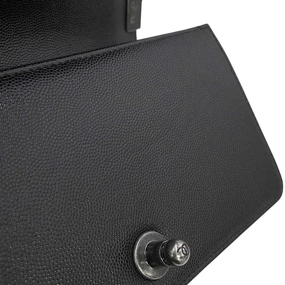 CHANEL Boy Chanel ChainShoulder Bag BlackA67085 Caviar Leather Size 20