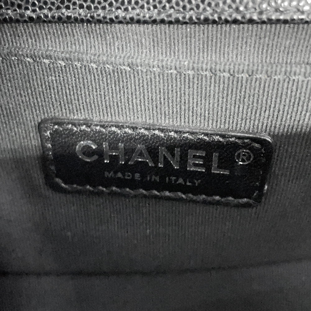CHANEL Boy Chanel ChainShoulder Bag BlackA67085 Caviar Leather Size 20