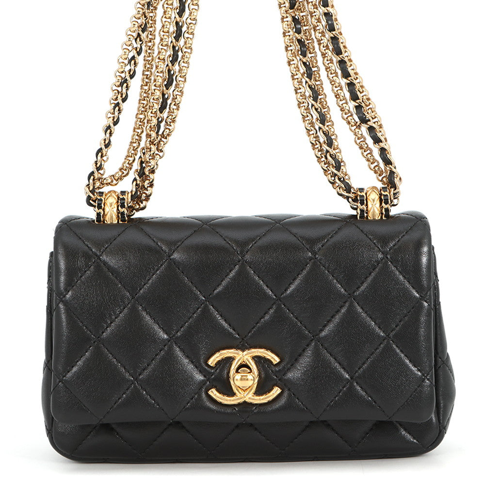 CHANEL Matelasse ChainShoulder BlackAS4972-B17320-94305 Lambskin Size Mini