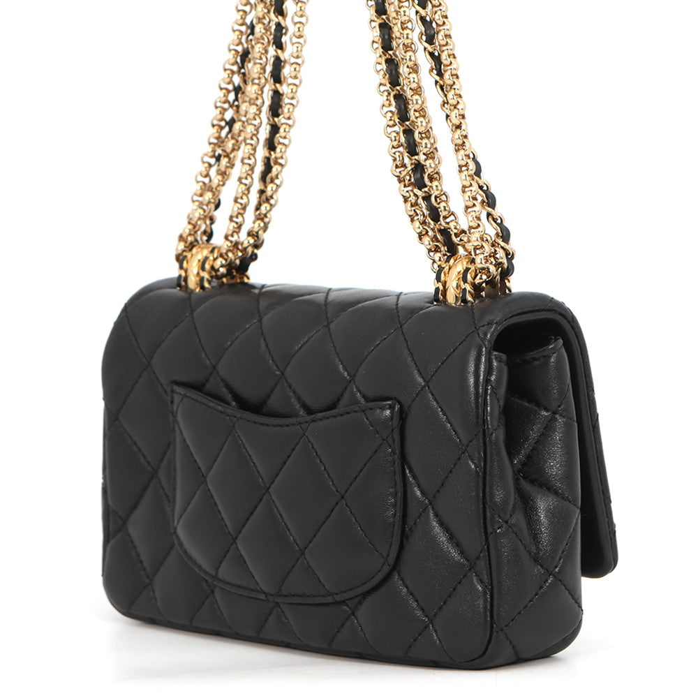 CHANEL Matelasse ChainShoulder BlackAS4972-B17320-94305 Lambskin Size Mini