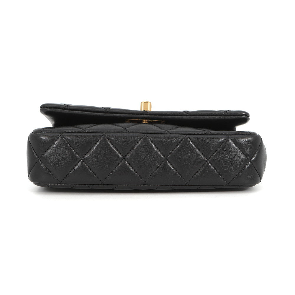 CHANEL Matelasse ChainShoulder BlackAS4972-B17320-94305 Lambskin Size Mini