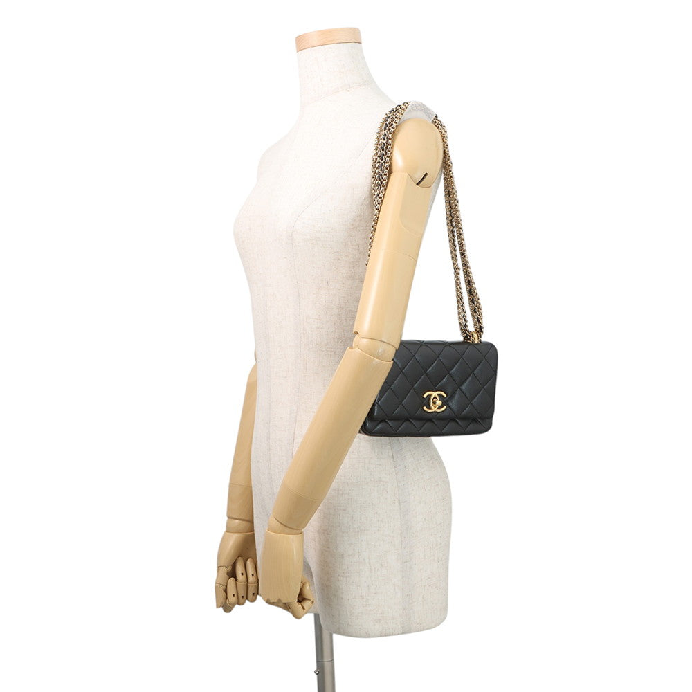 CHANEL Matelasse ChainShoulder BlackAS4972-B17320-94305 Lambskin Size Mini