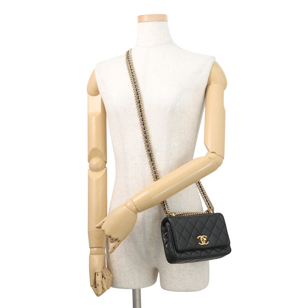 CHANEL Matelasse ChainShoulder BlackAS4972-B17320-94305 Lambskin Size Mini