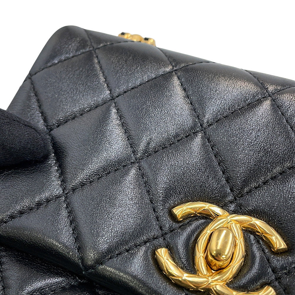CHANEL Matelasse ChainShoulder BlackAS4972-B17320-94305 Lambskin Size Mini