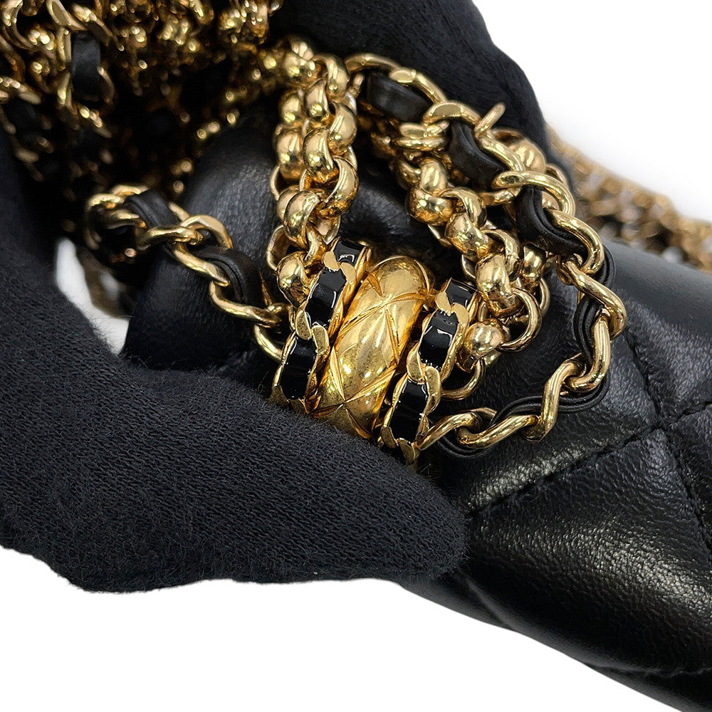 CHANEL Matelasse ChainShoulder BlackAS4972-B17320-94305 Lambskin Size Mini
