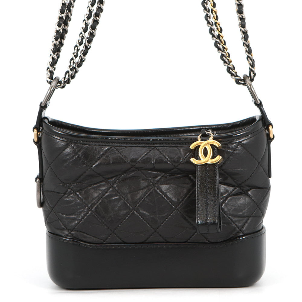 CHANEL Gabriel de CHANEL ChainShoulder Bag BlackA91810-Y61477-94305 Aged Calf Leather Size Small