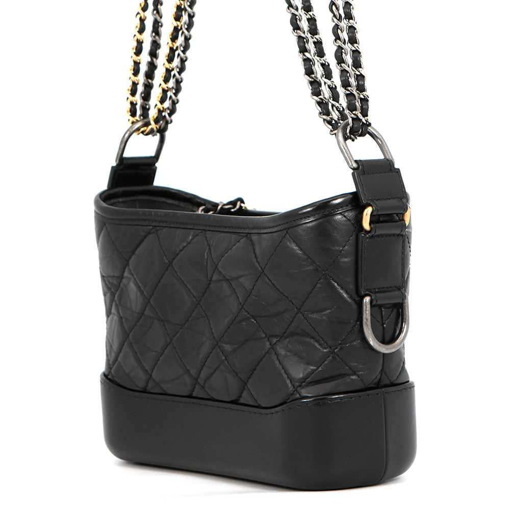 CHANEL Gabriel de CHANEL ChainShoulder Bag BlackA91810-Y61477-94305 Aged Calf Leather Size Small