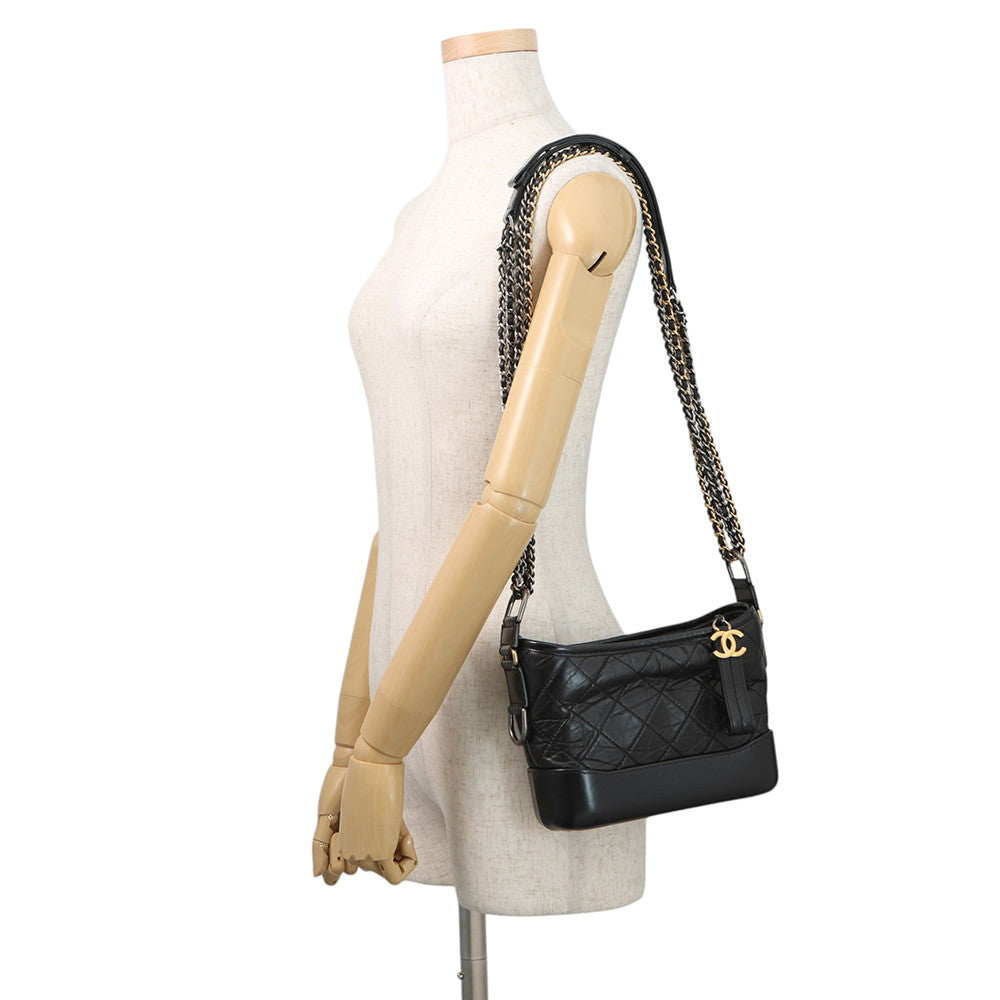 CHANEL Gabriel de CHANEL ChainShoulder Bag BlackA91810-Y61477-94305 Aged Calf Leather Size Small