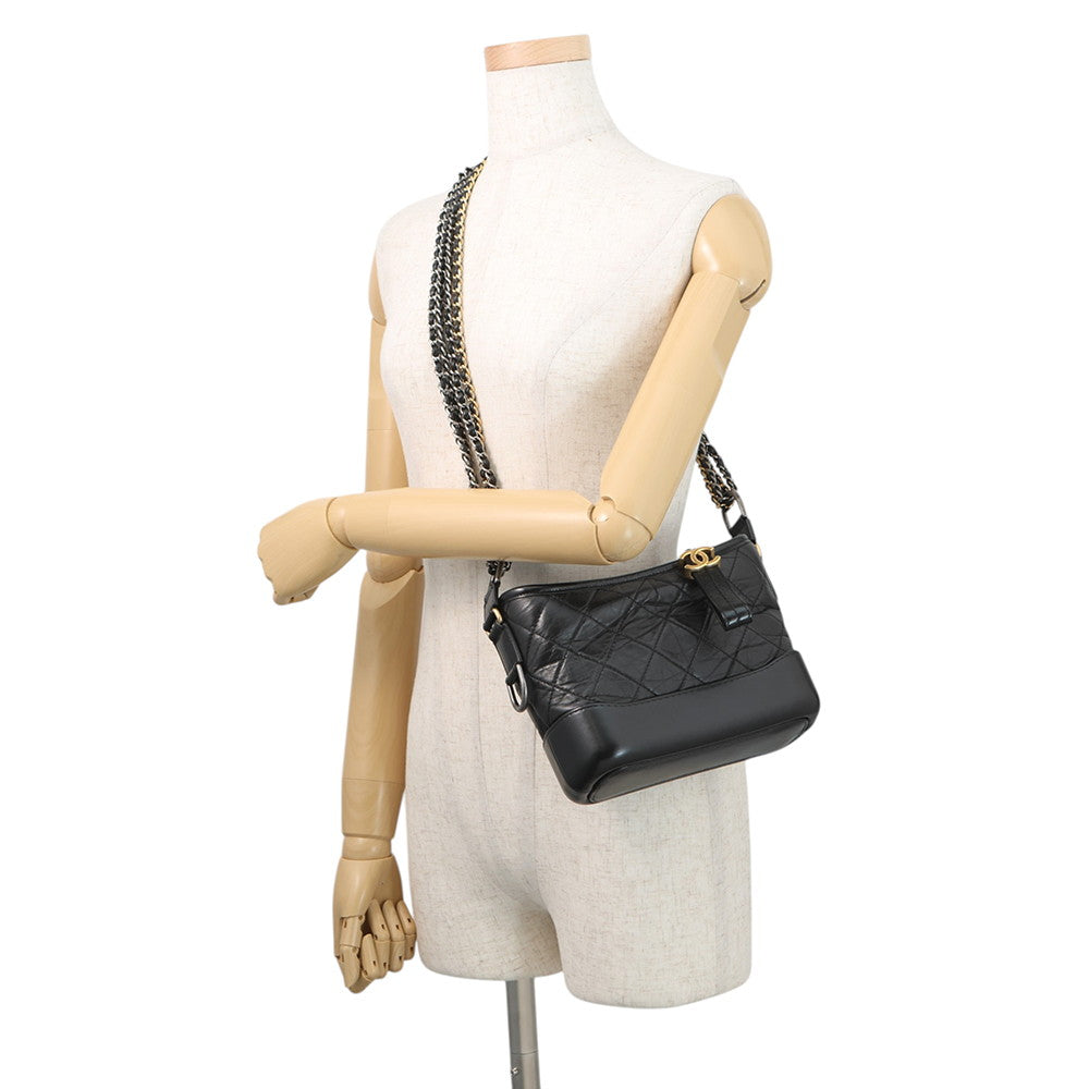 CHANEL Gabriel de CHANEL ChainShoulder Bag BlackA91810-Y61477-94305 Aged Calf Leather Size Small