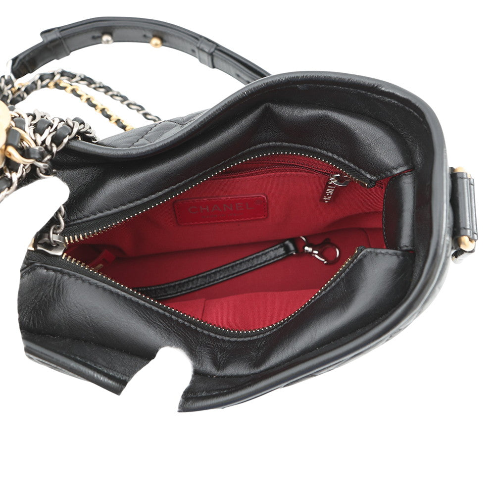 CHANEL Gabriel de CHANEL ChainShoulder Bag BlackA91810-Y61477-94305 Aged Calf Leather Size Small