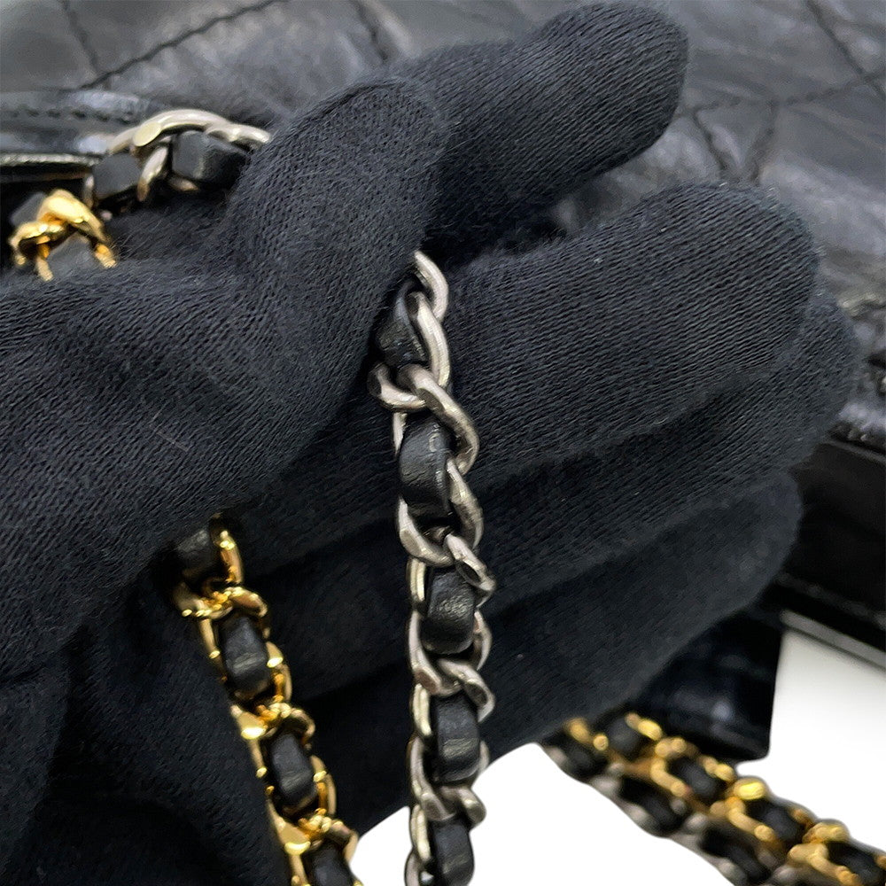 CHANEL Gabriel de CHANEL ChainShoulder Bag BlackA91810-Y61477-94305 Aged Calf Leather Size Small