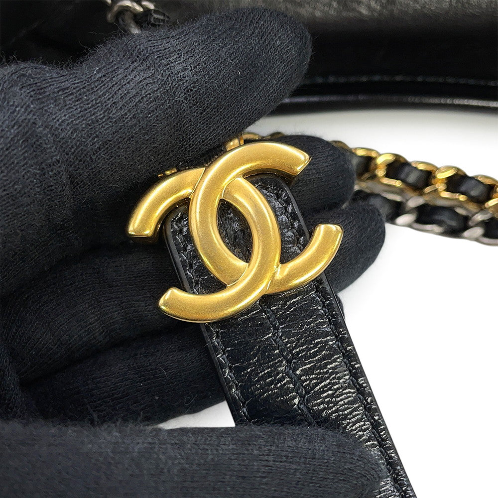 CHANEL Gabriel de CHANEL ChainShoulder Bag BlackA91810-Y61477-94305 Aged Calf Leather Size Small