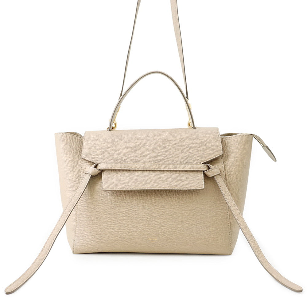 CELINE Belt bag Beige176103 Leather Size Mini
