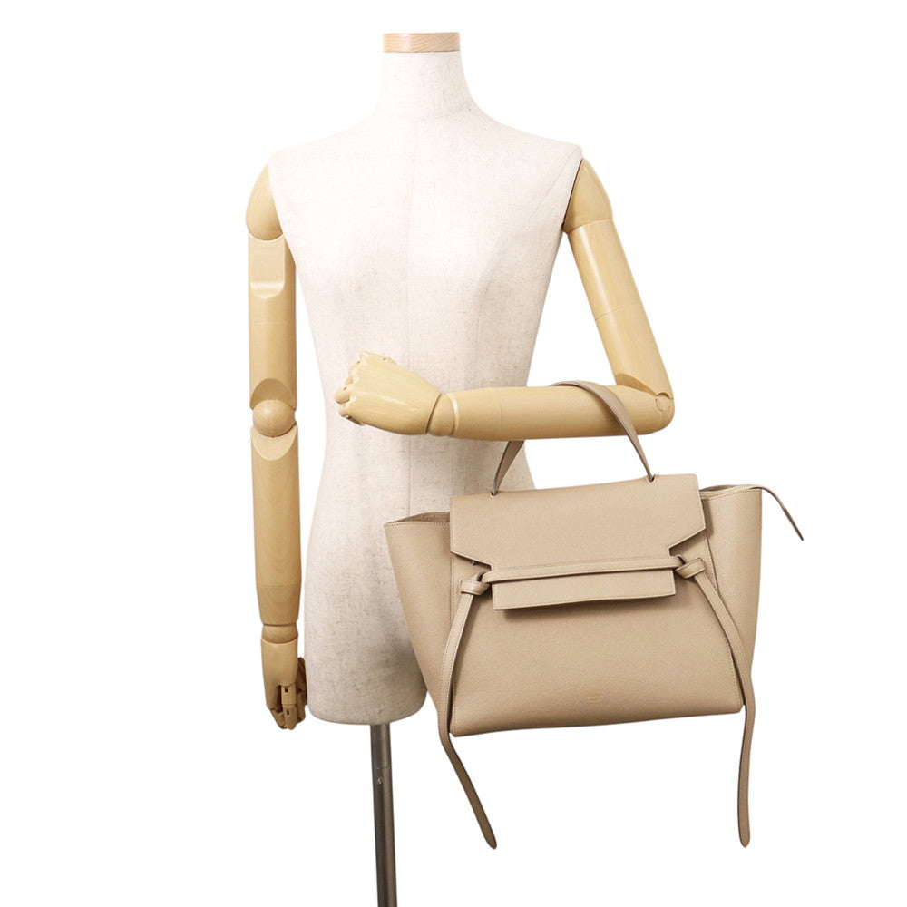 CELINE Belt bag Beige176103 Leather Size Mini