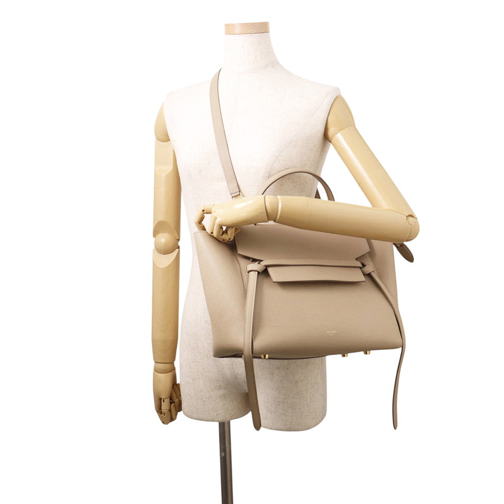 CELINE Belt bag Beige176103 Leather Size Mini