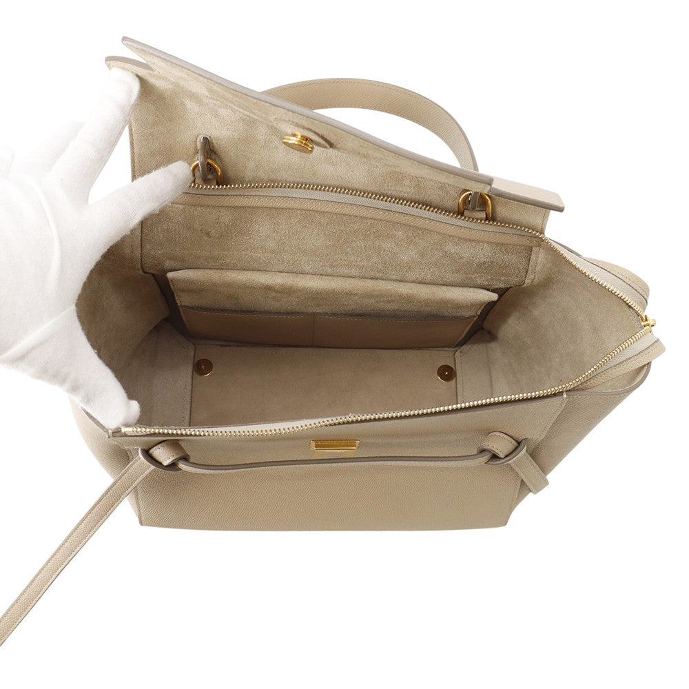 CELINE Belt bag Beige176103 Leather Size Mini