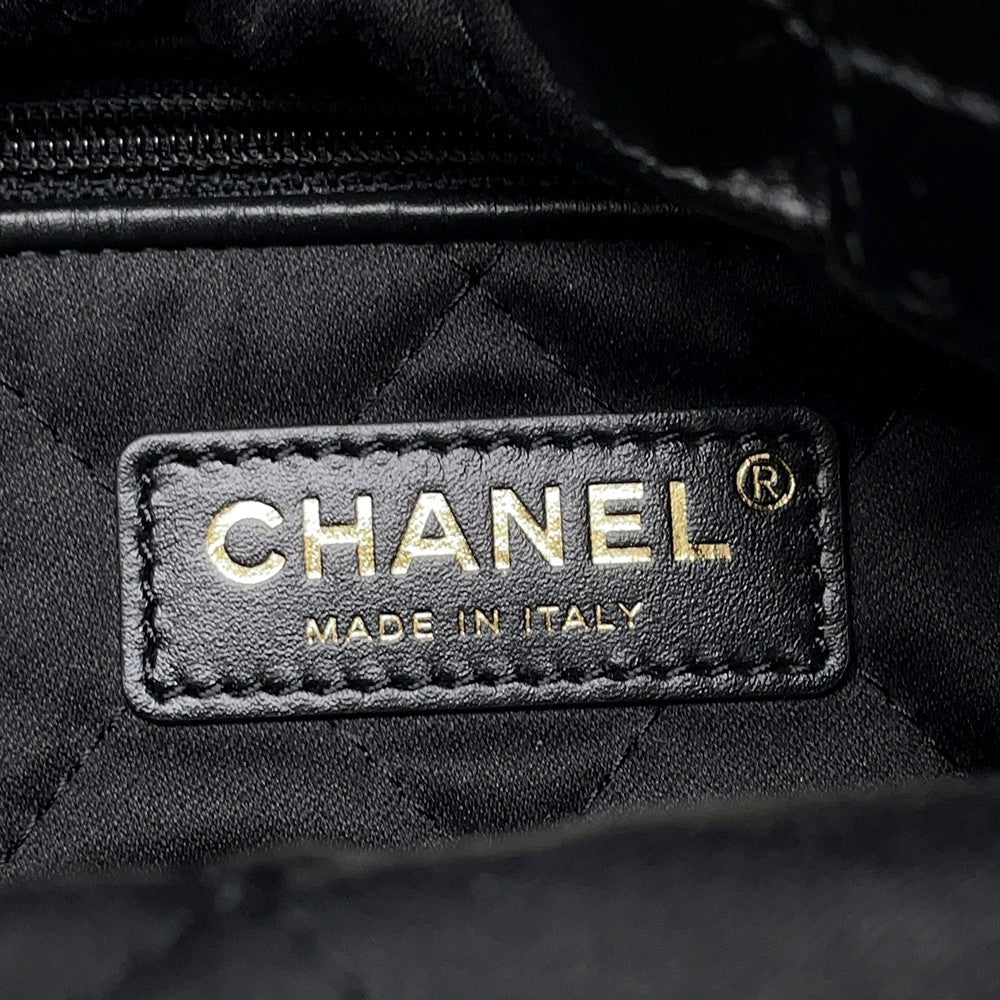 CHANEL CHANEL22 Backpack BlackAS3859 Shiny Calf Leather Size Small
