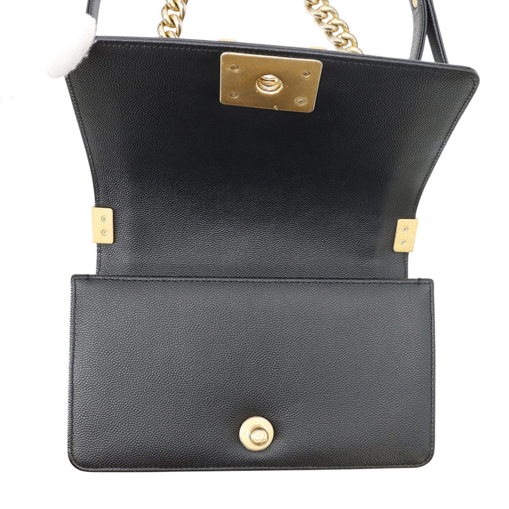 CHANEL Boy Chanel ChainShoulder Bag BlackA67085 Caviar Leather Size 20
