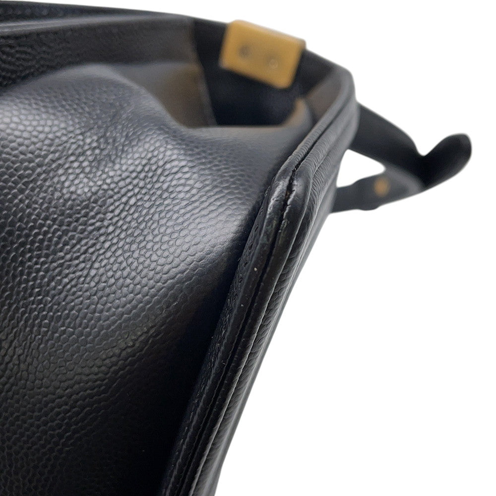 CHANEL Boy Chanel ChainShoulder Bag BlackA67085 Caviar Leather Size 20
