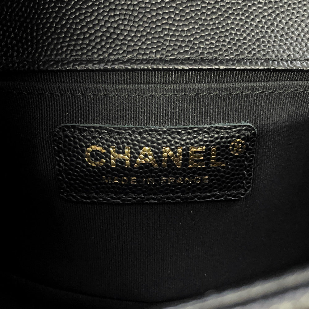 CHANEL Boy Chanel ChainShoulder Bag BlackA67085 Caviar Leather Size 20
