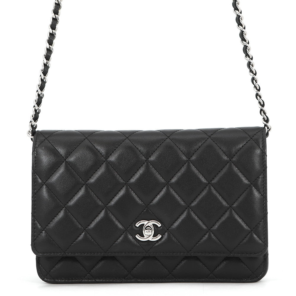 CHANEL Classic Matelasse Chain Wallet BlackAP4241-Y01480-C3906 Lambskin