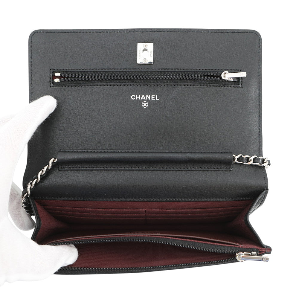 CHANEL Classic Matelasse Chain Wallet BlackAP4241-Y01480-C3906 Lambskin