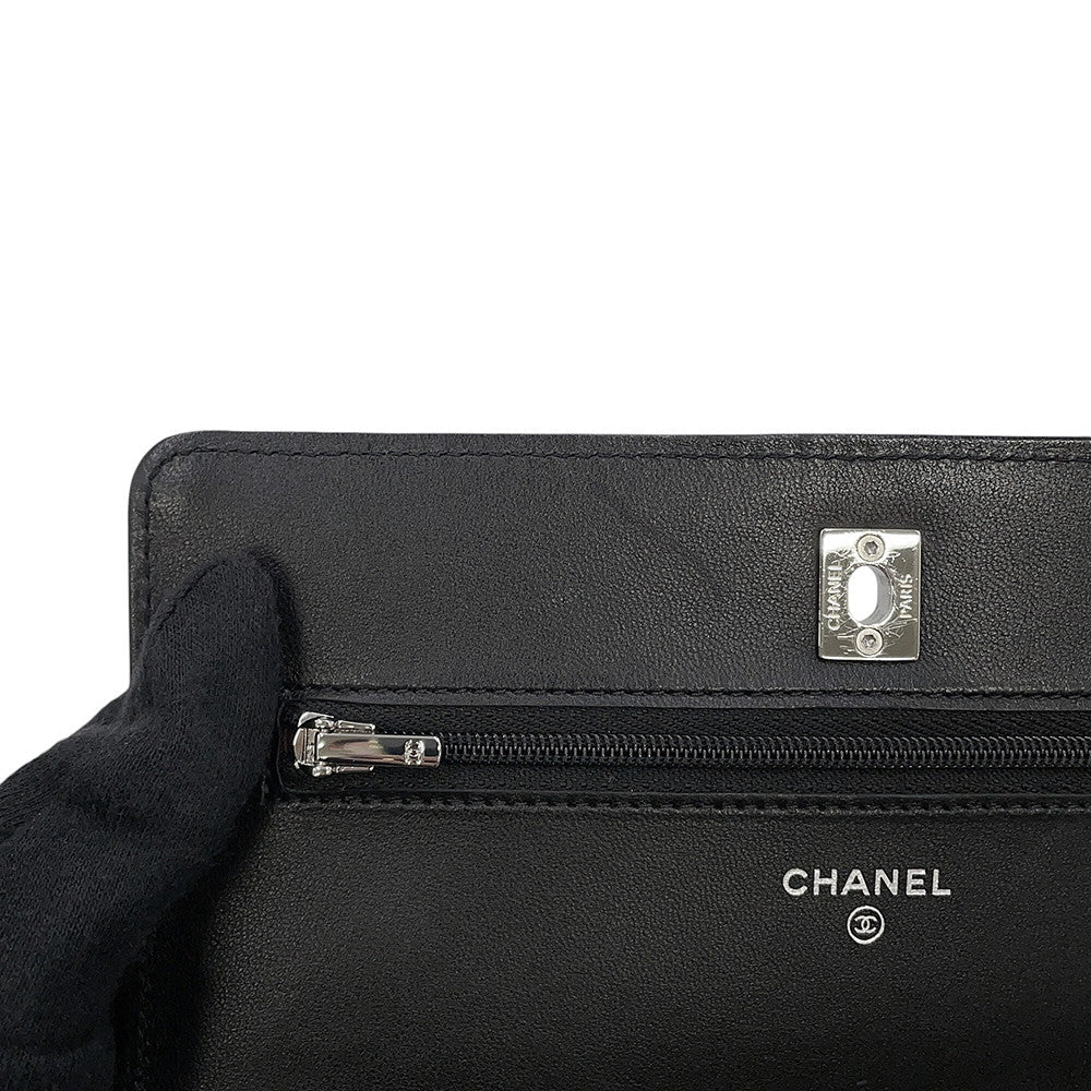 CHANEL Classic Matelasse Chain Wallet BlackAP4241-Y01480-C3906 Lambskin