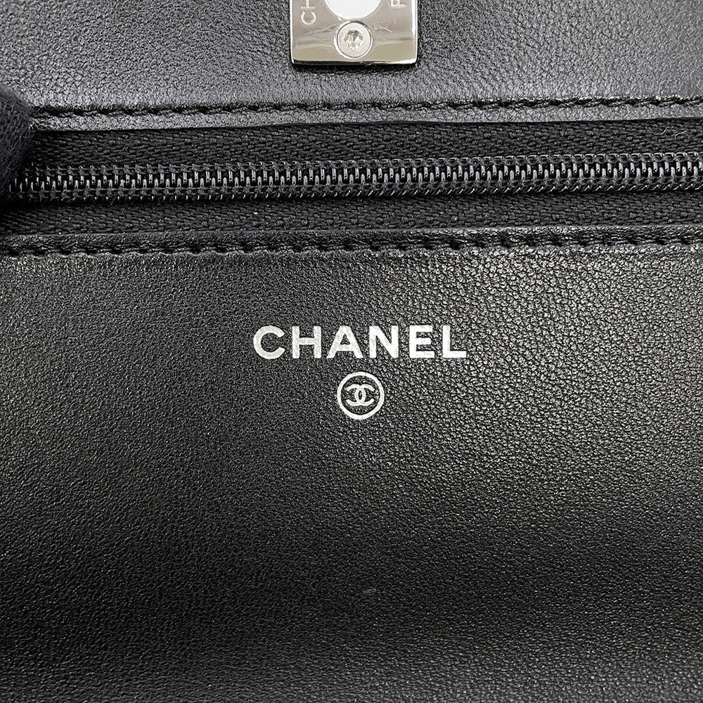 CHANEL Classic Matelasse Chain Wallet BlackAP4241-Y01480-C3906 Lambskin