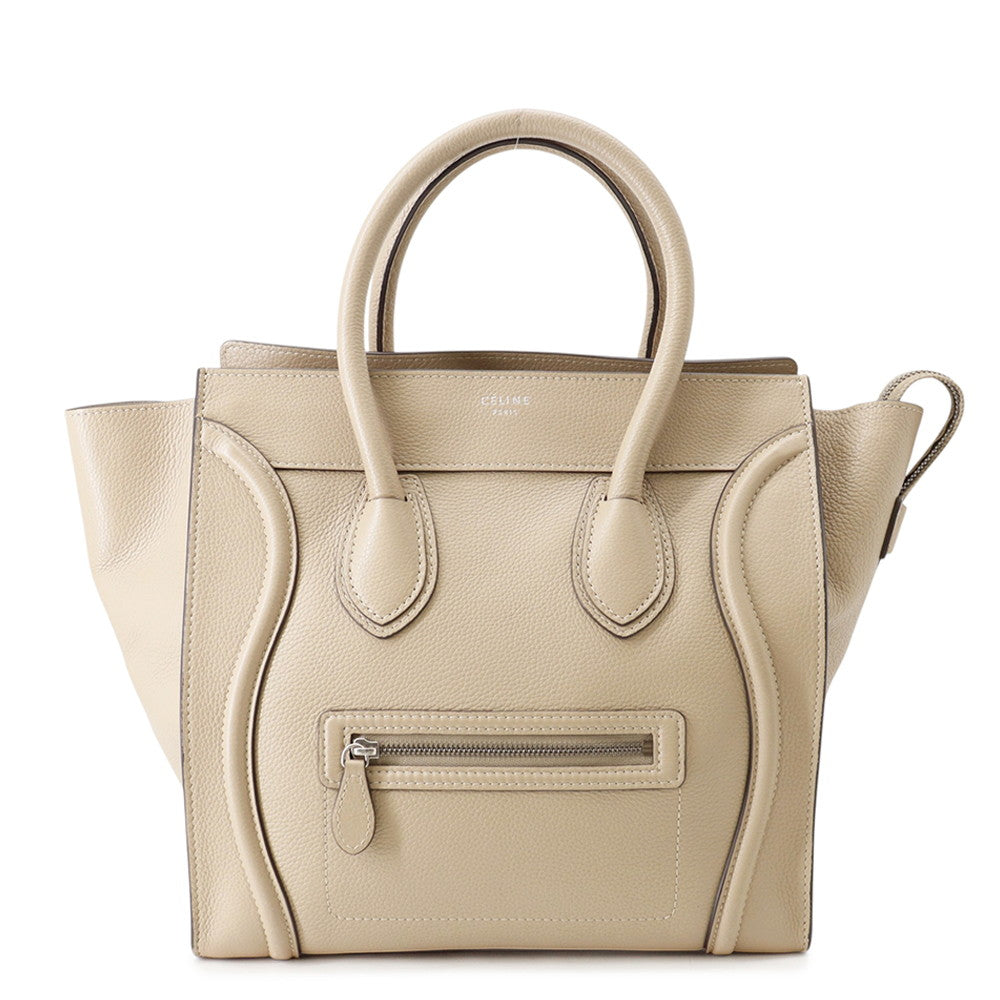 CELINE Luggage shopper Beige Leather Size Mini