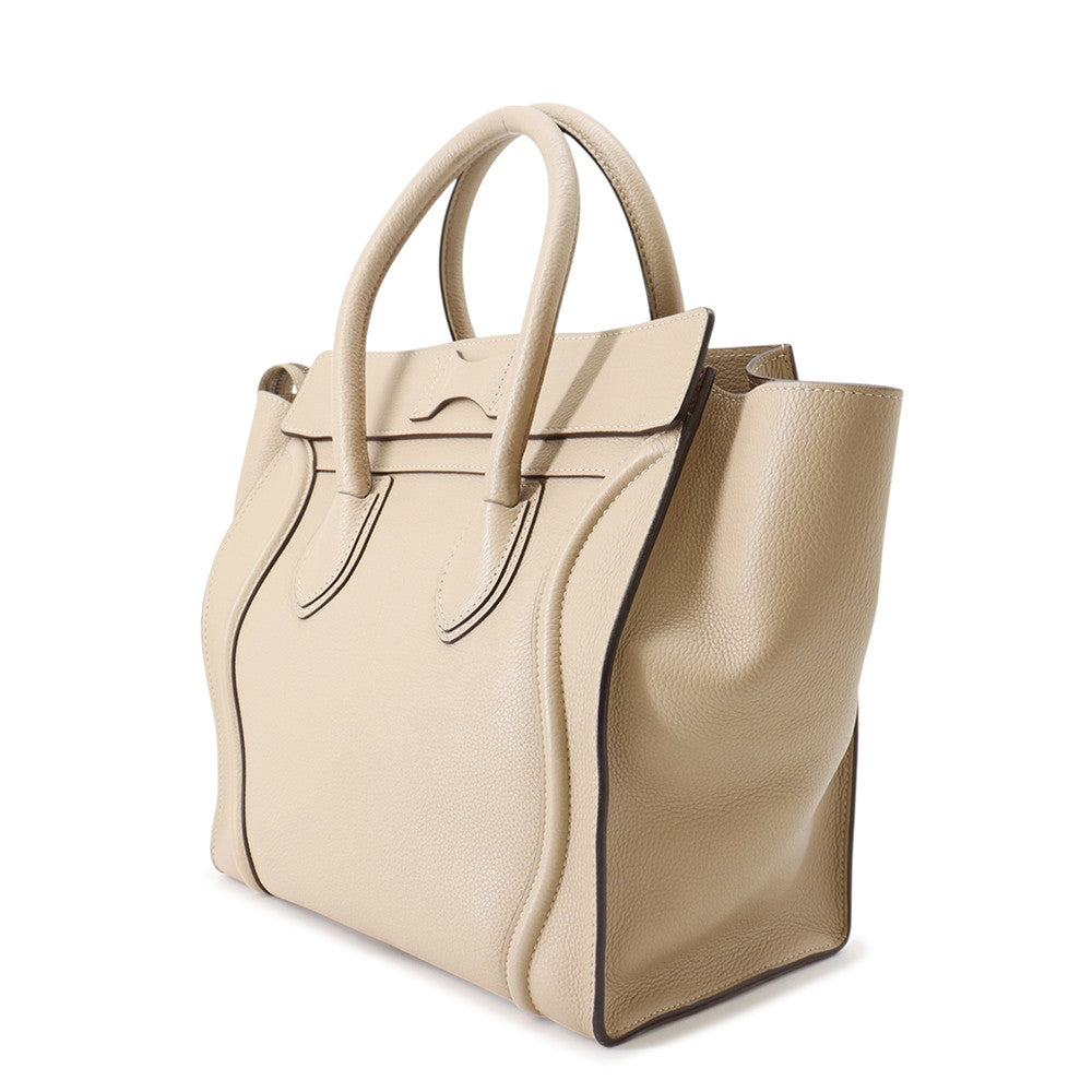 CELINE Luggage shopper Beige Leather Size Mini