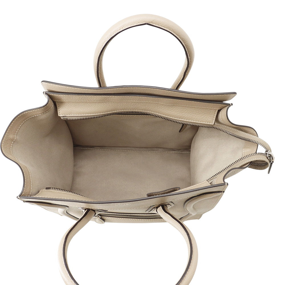 CELINE Luggage shopper Beige Leather Size Mini
