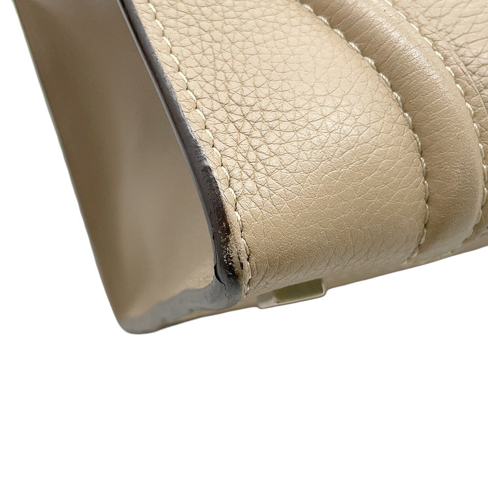 CELINE Luggage shopper Beige Leather Size Mini