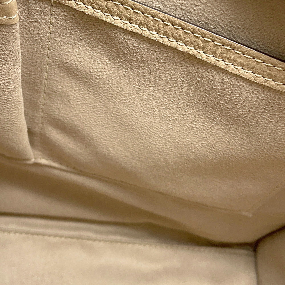 CELINE Luggage shopper Beige Leather Size Mini